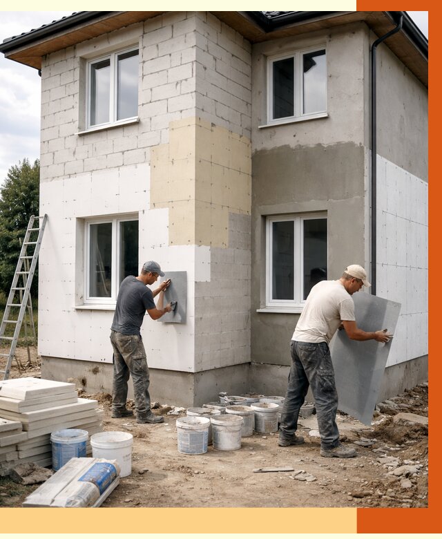 Утепление дома из газобетона в Кунгуре от 4308 руб./м² — заказать у ТепломастерКнг